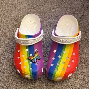 Crocs Size 12 Rainbow Clogs
